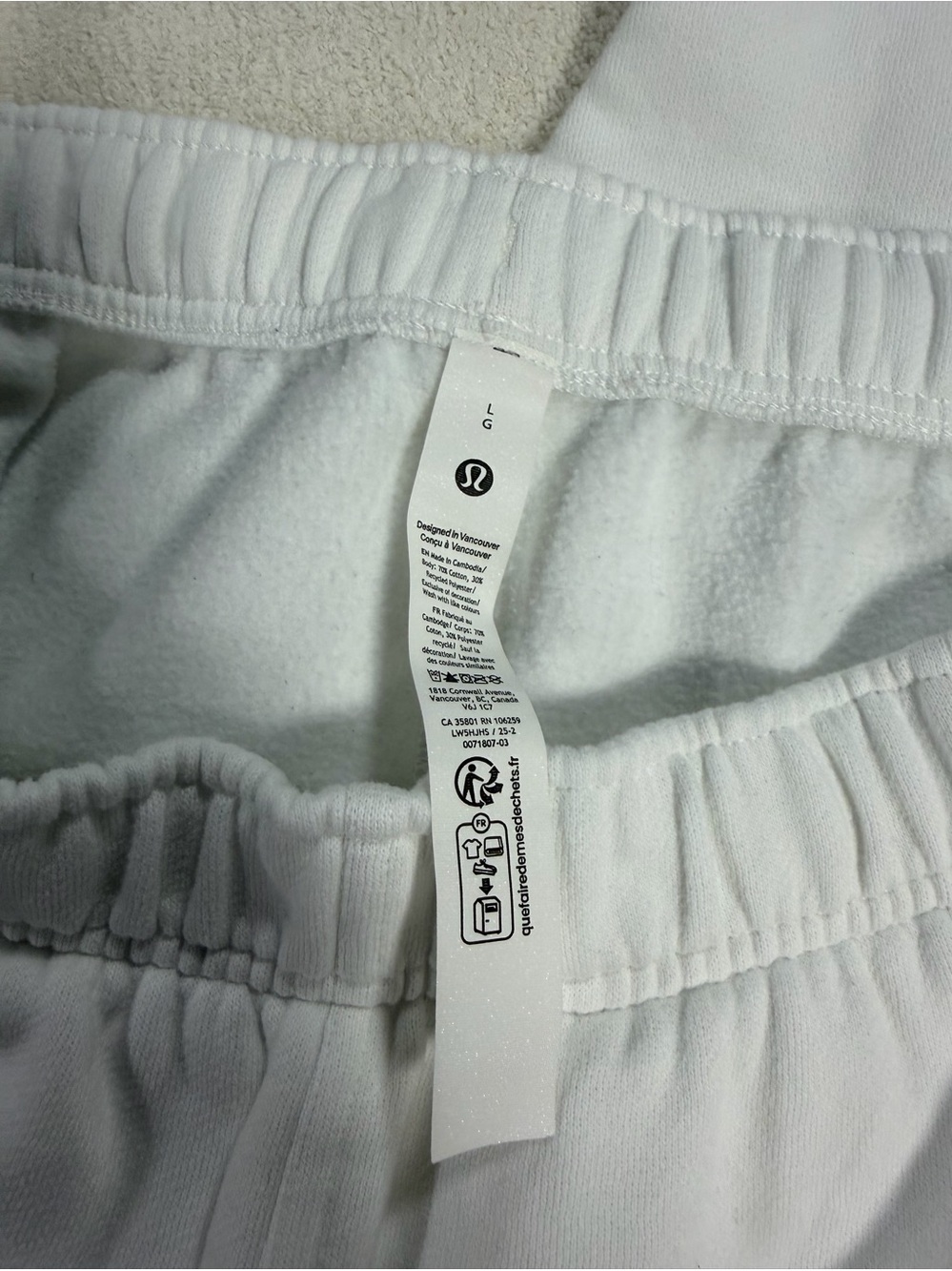 lululemon athletica White Scuba MR Oversized Jogger - Picture 7 of 8